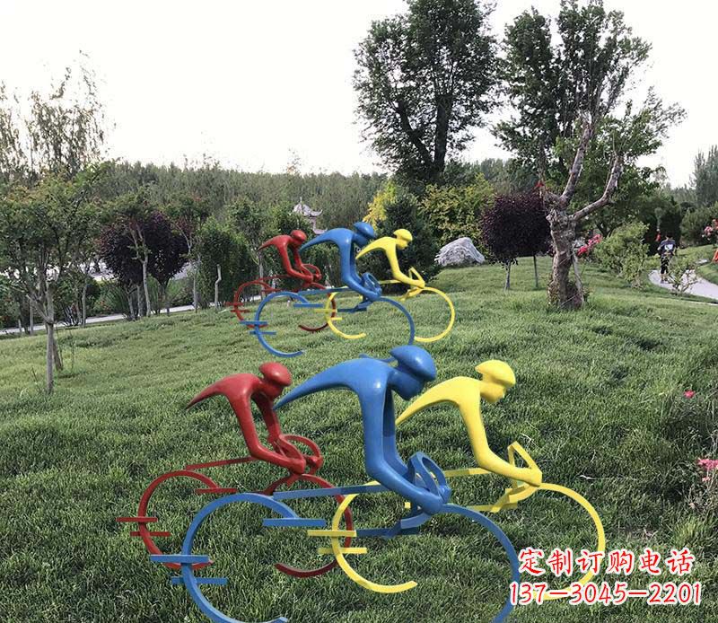 辽宁抽象的自行车雕塑——构筑美丽的公园景观