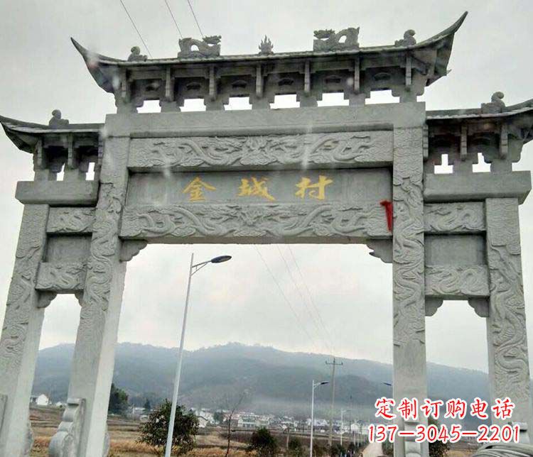 辽宁该牌坊雕塑。