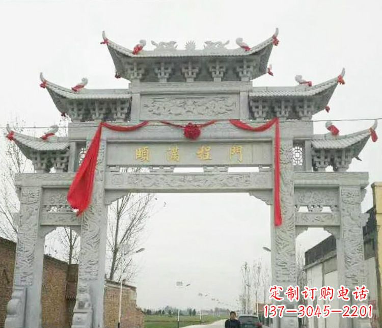 辽宁牌坊雕塑纪念历史,传承文化