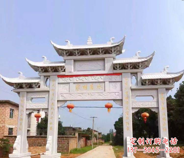 辽宁传承村庄牌坊石雕文化