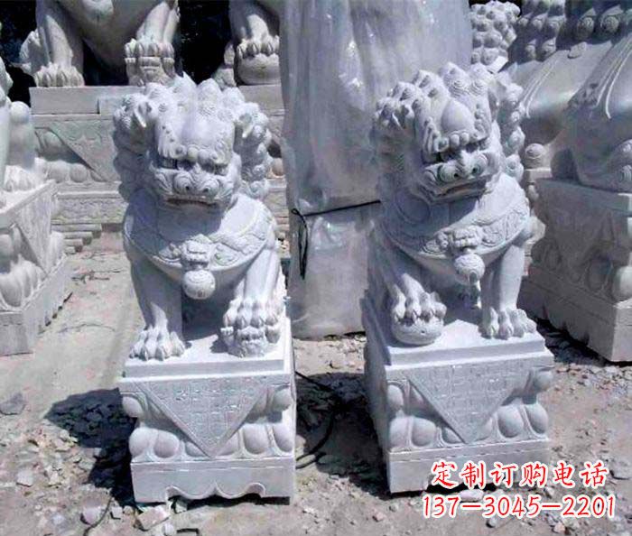 辽宁大理石仿古石狮子
