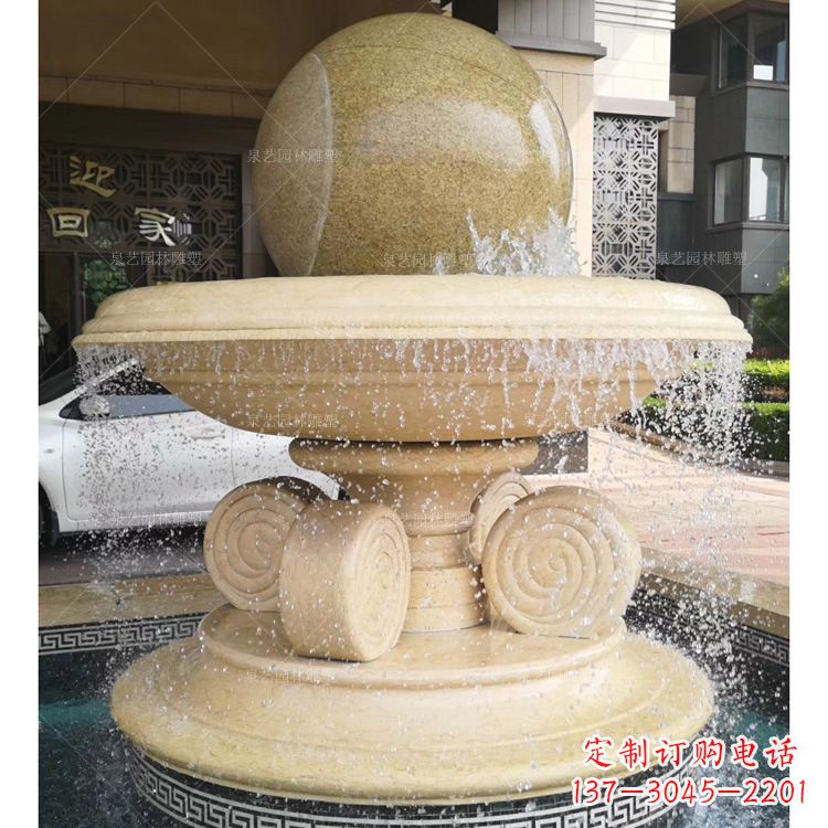 辽宁大理石风水球雕塑传承古老文化的象征