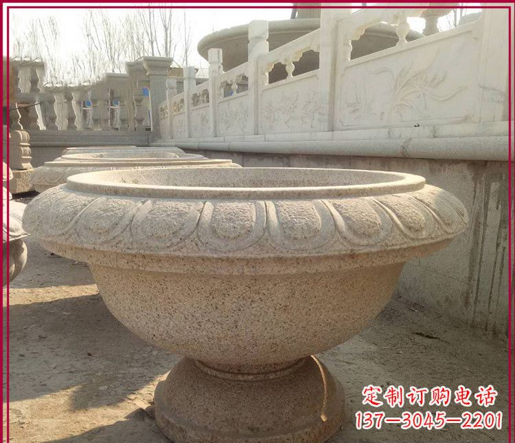 辽宁大理石花盆雕塑