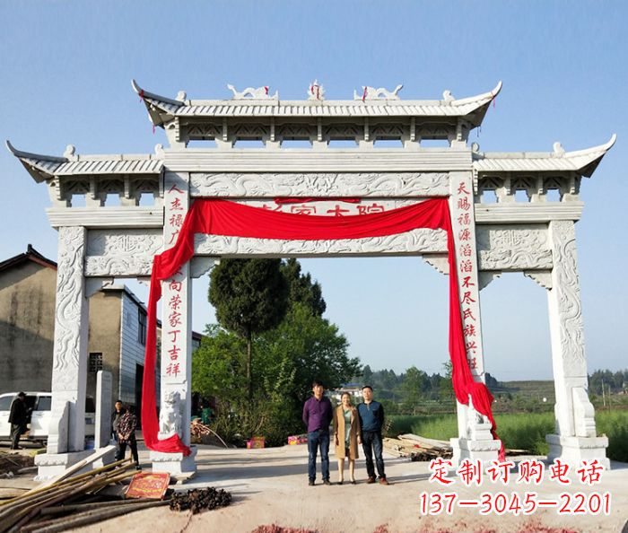 辽宁精美大理石牌坊雕塑