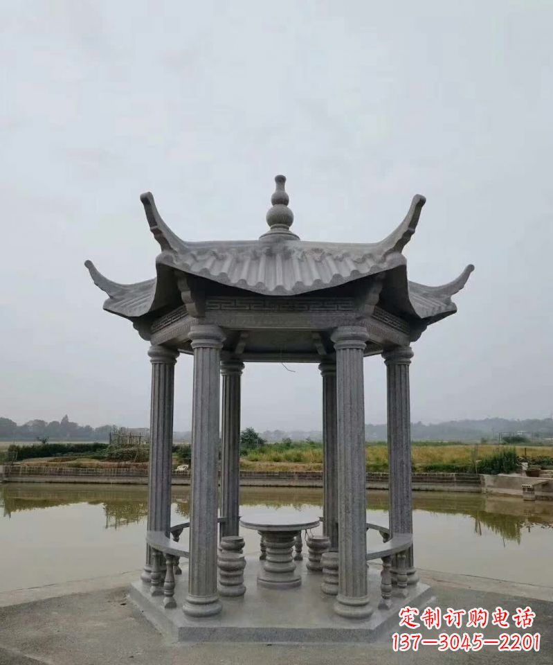 辽宁大理石凉亭石雕塑,优雅经典无双