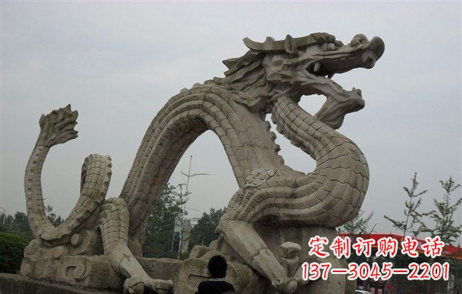 辽宁大理石龙雕塑,象征着力量与尊贵