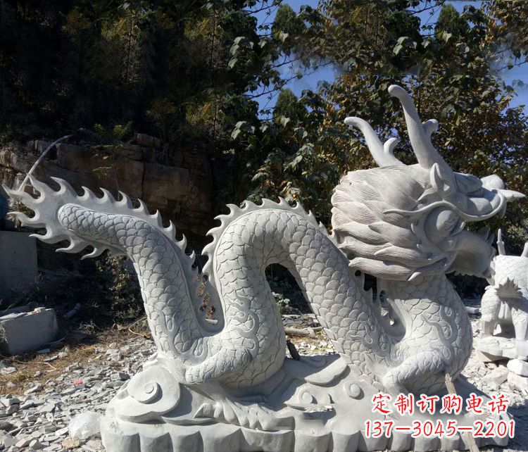 辽宁精美大理石龙雕塑