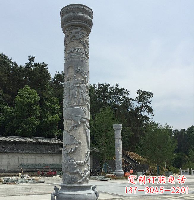 辽宁大理石龙柱雕塑