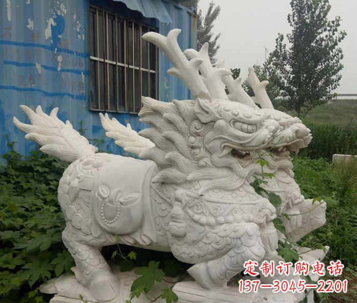 辽宁精美的大理石麒麟雕塑
