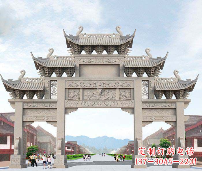 辽宁大理石牌坊石雕艺术品