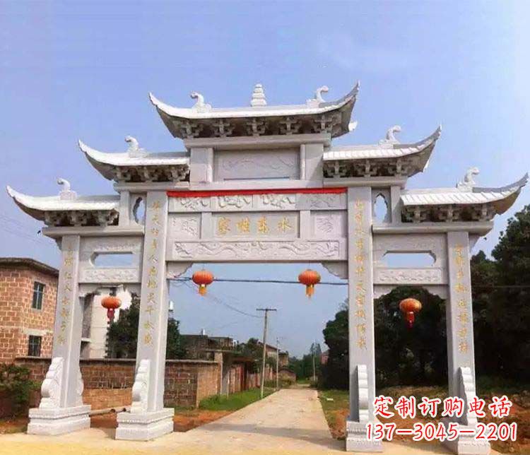 辽宁大理石牌坊石雕