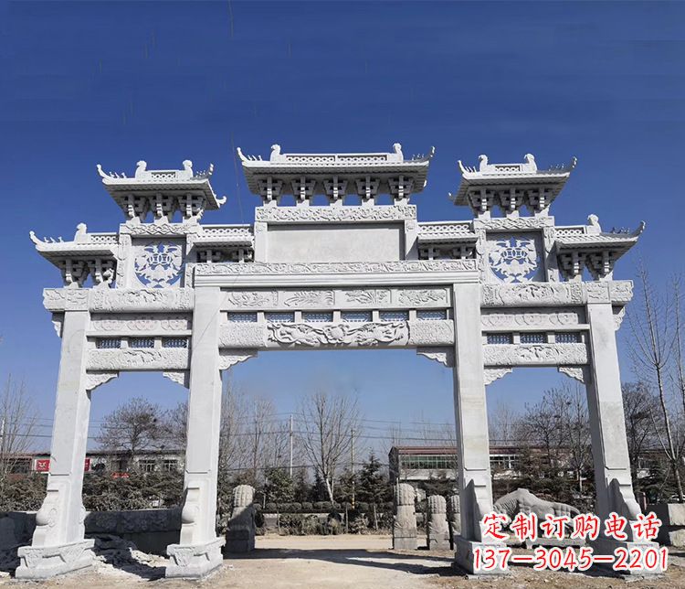 辽宁特色大理石牌坊石雕