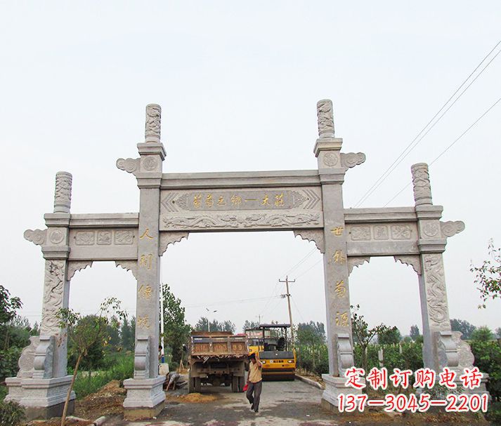 辽宁大理石牌坊石雕,艺术精髓永不凋零