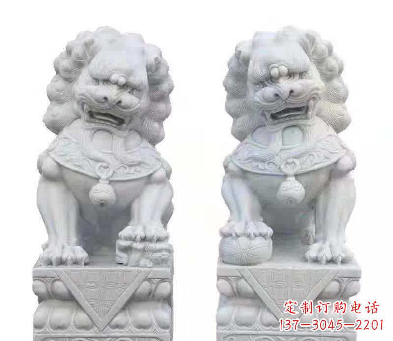 辽宁大理石狮子雕塑震撼视觉、传承文化