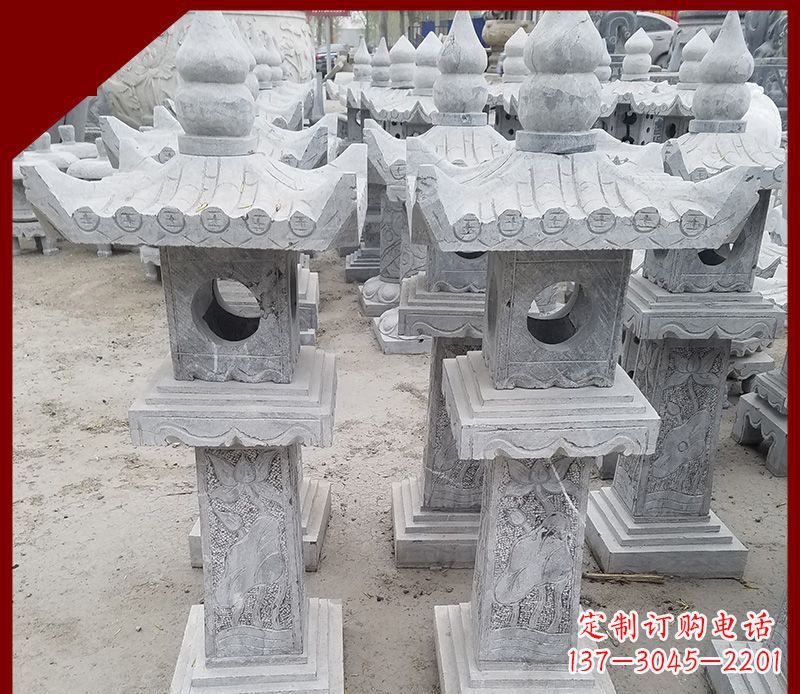 辽宁精美大理石石灯笼雕塑