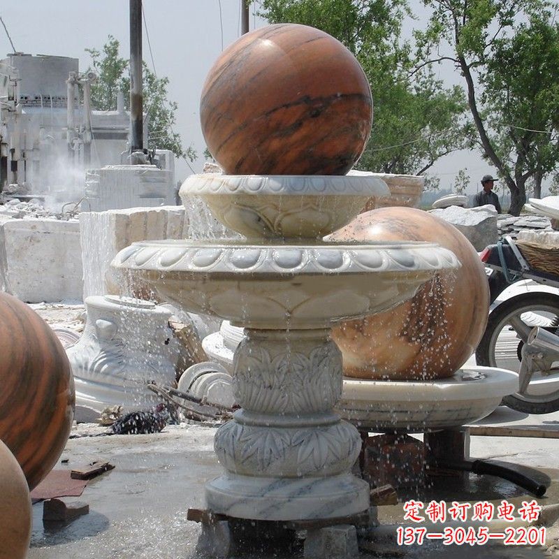 辽宁大理石石雕风水球精美绝伦的雕塑艺术