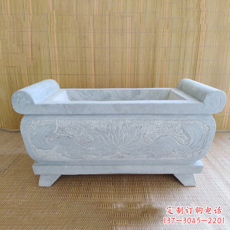 辽宁精美大理石石雕香炉雕塑