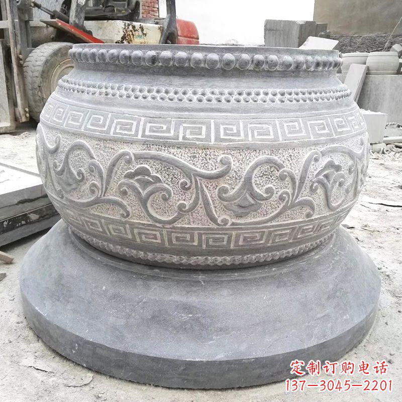 辽宁精美绝伦的大理石水缸雕塑