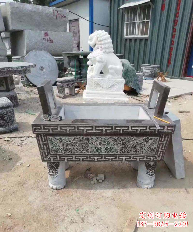 辽宁精美大理石香炉雕塑
