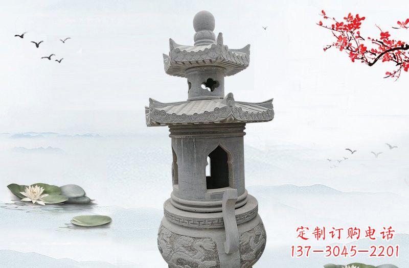 辽宁精美工艺石香炉雕塑