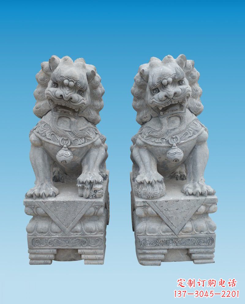 辽宁精致雕刻的大理石狮子雕塑