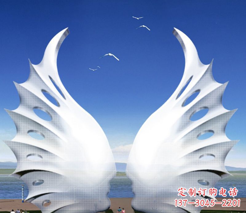 辽宁不锈钢翅膀雕塑