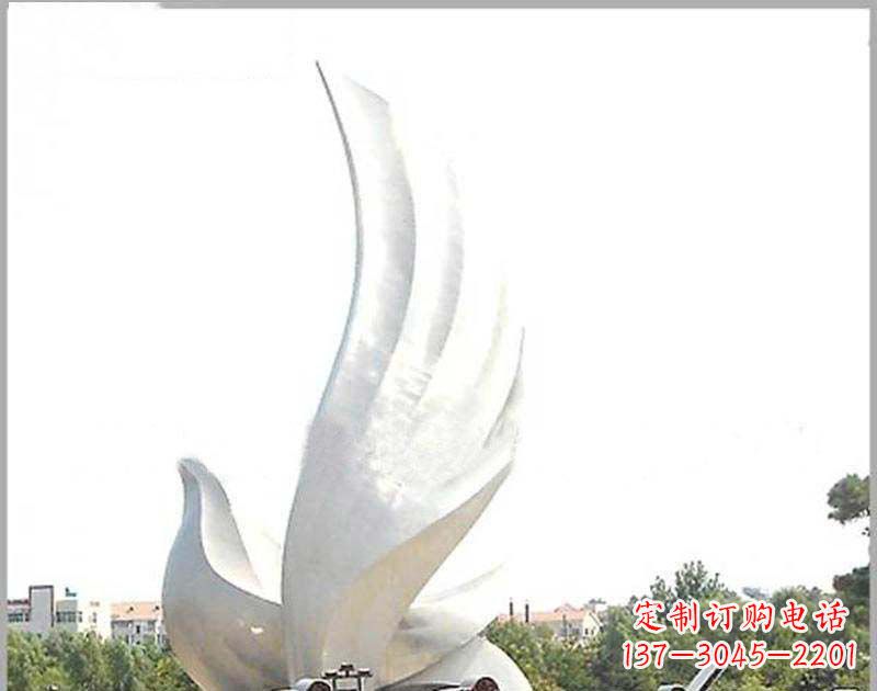 辽宁大型不锈钢雕塑和平鸽护航