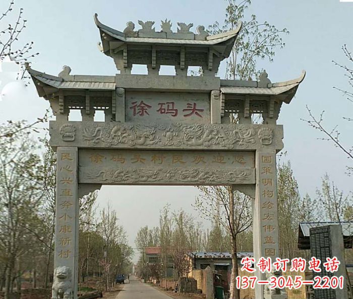 辽宁精美纯手工大理石牌坊雕塑
