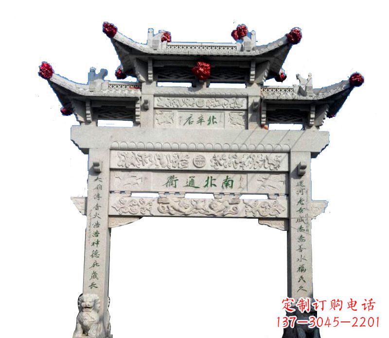 辽宁精美石牌坊雕塑