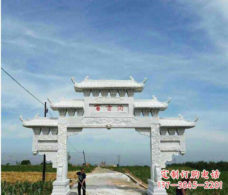 辽宁西方风格石牌坊石雕