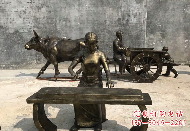 辽宁精美绝伦的古筝铜雕