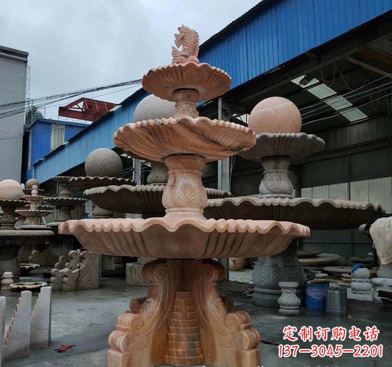 辽宁高品质跌水钵石喷泉雕塑