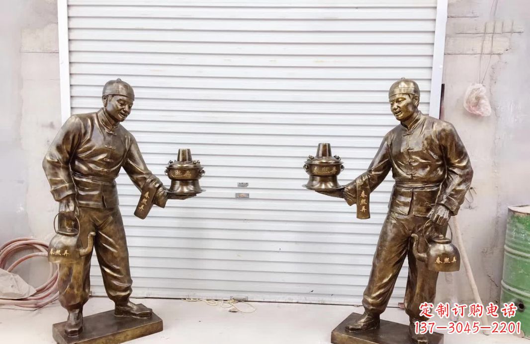 辽宁店小二铜雕塑——传承传统铸造工艺