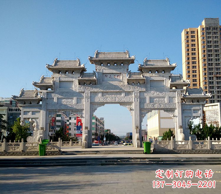 辽宁精致锻铜牌坊雕塑