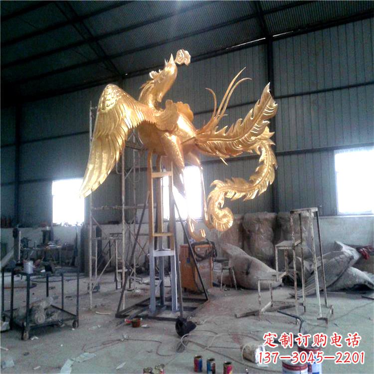 辽宁锻铜精美凤凰雕塑