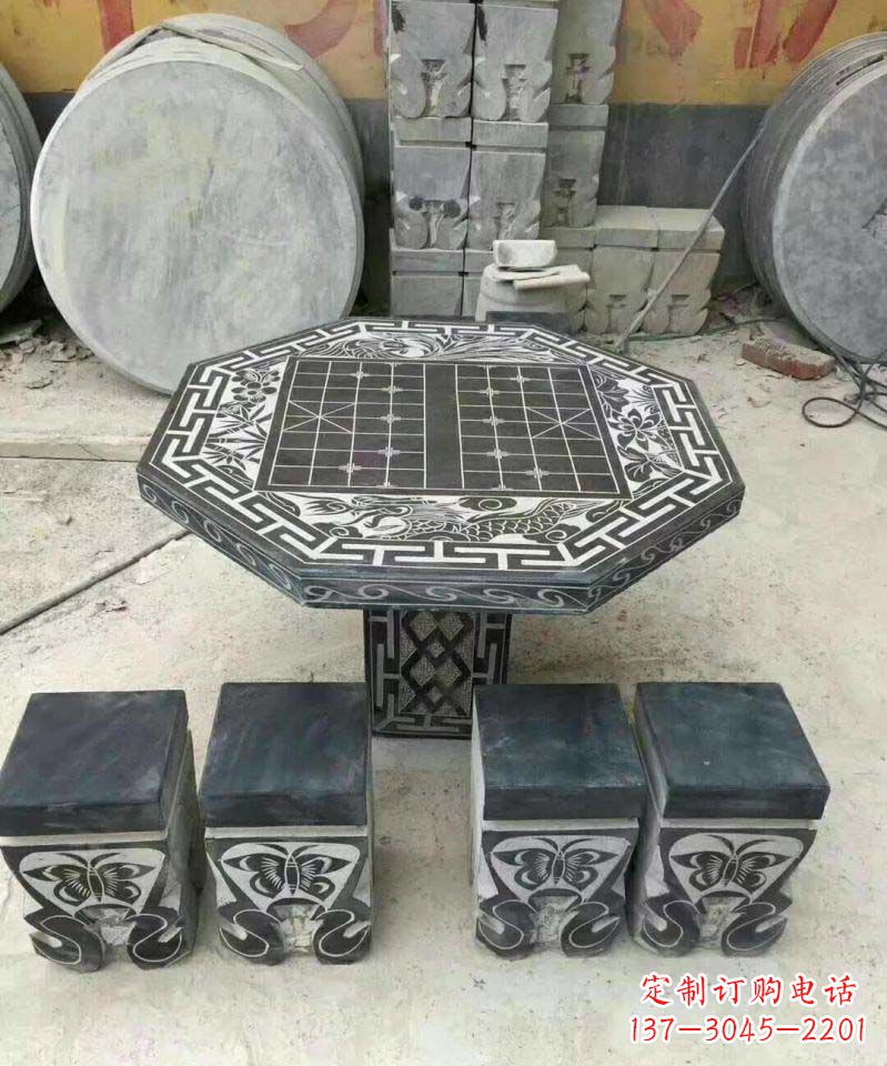辽宁仿古石桌凳雕塑