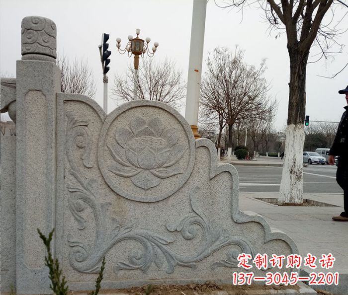 辽宁仿古护城河石栏板雕塑