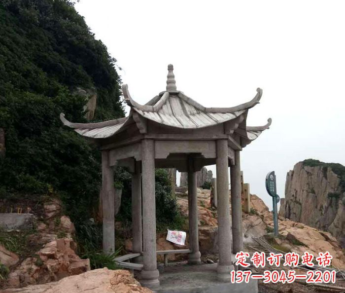辽宁风格独特的仿古凉亭石雕