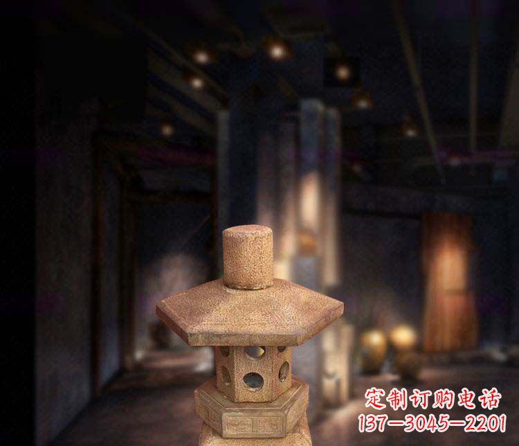 辽宁精美仿古石灯雕塑