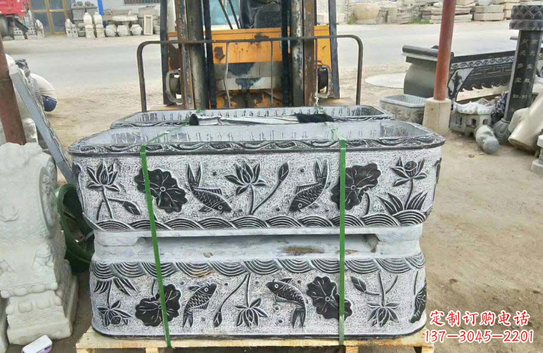 辽宁仿古石雕水缸 (2)