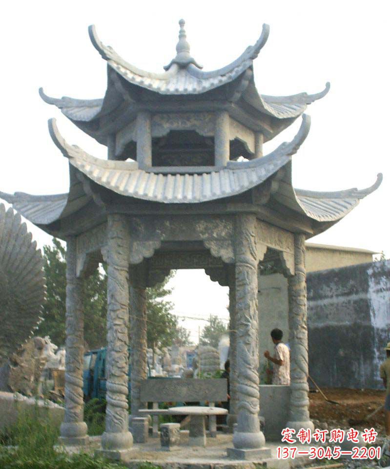 辽宁仿古石凉亭石雕