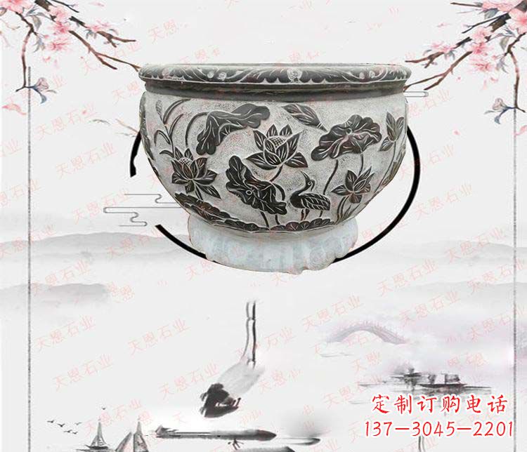 辽宁仿古石水缸石浮雕石雕,欧式古典设计