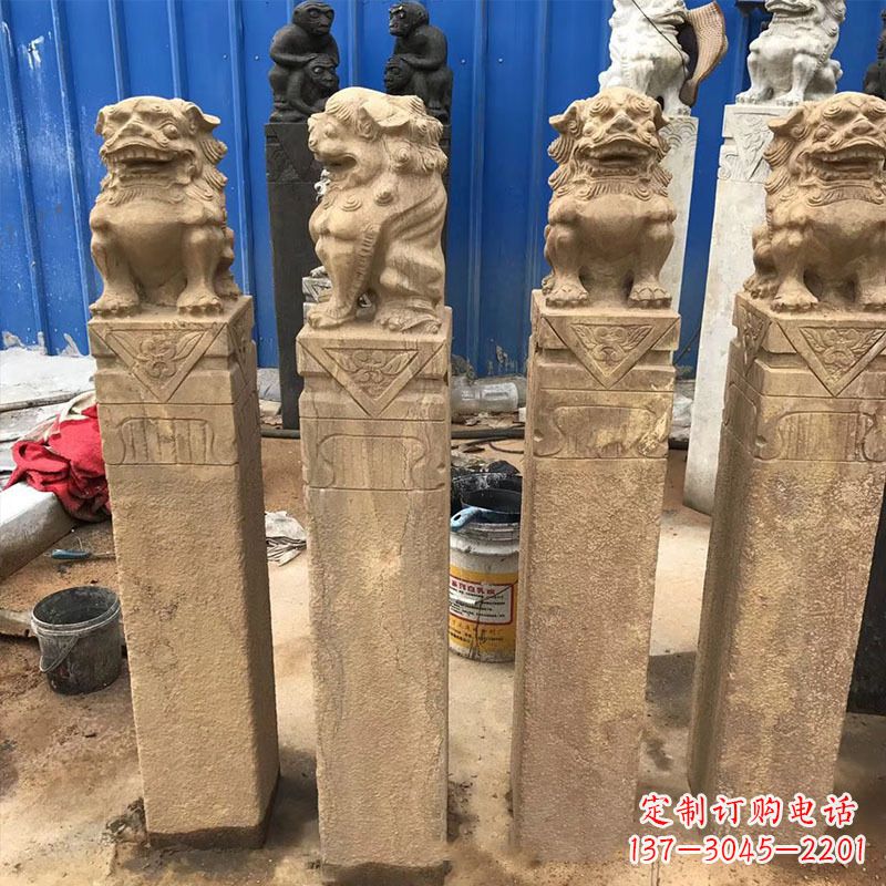 辽宁仿古拴马桩石雕塑——傅雕你的精美时光