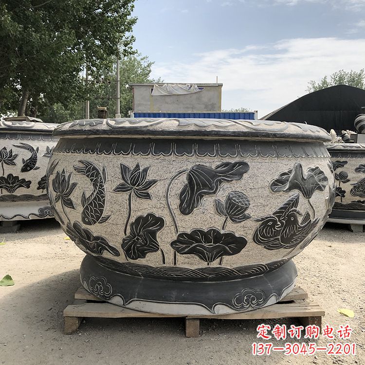 辽宁精美仿古花盆雕塑