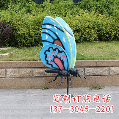 辽宁蓝色大号蝴蝶雕塑