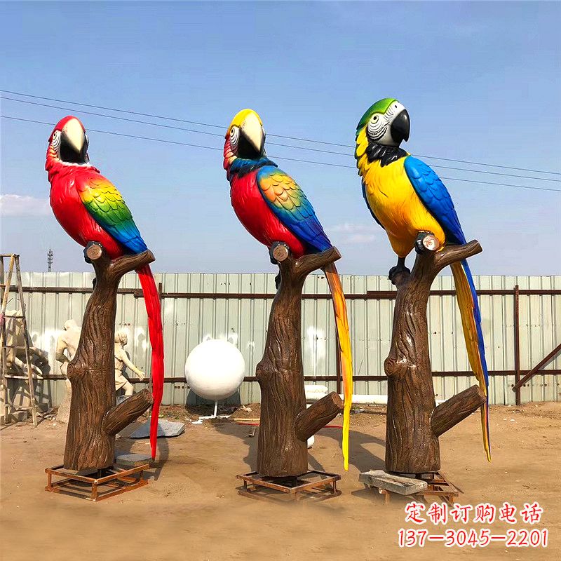 辽宁玻璃钢鹦鹉雕塑