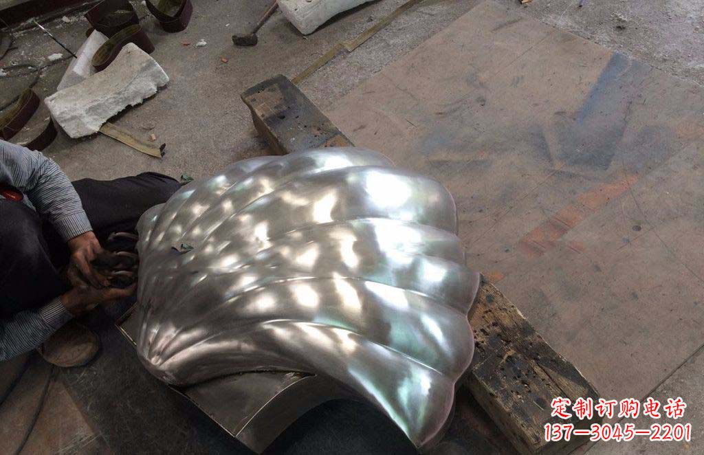 辽宁精致现代的不锈钢贝壳雕塑