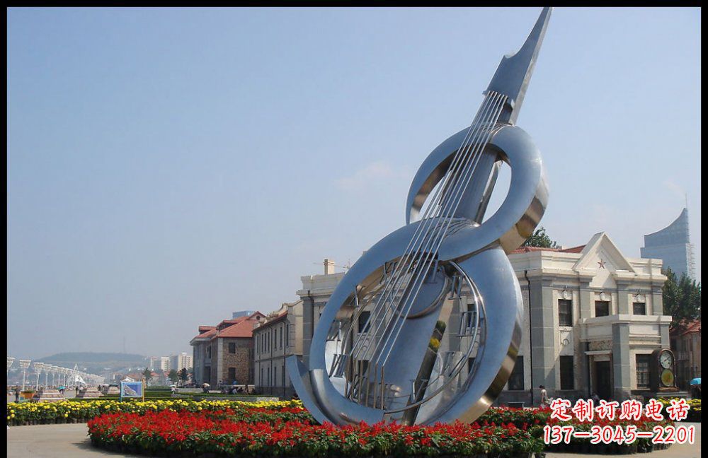 辽宁YFZD-001不锈钢抽象大提琴雕塑
