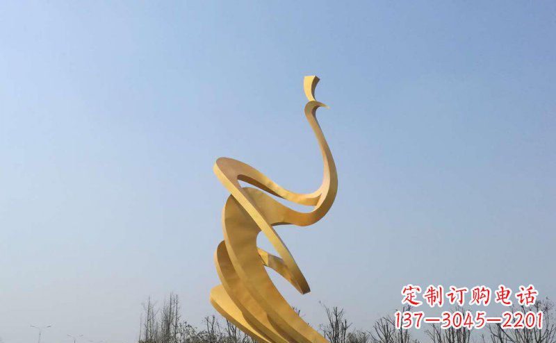 辽宁抽象凤凰不锈钢雕塑