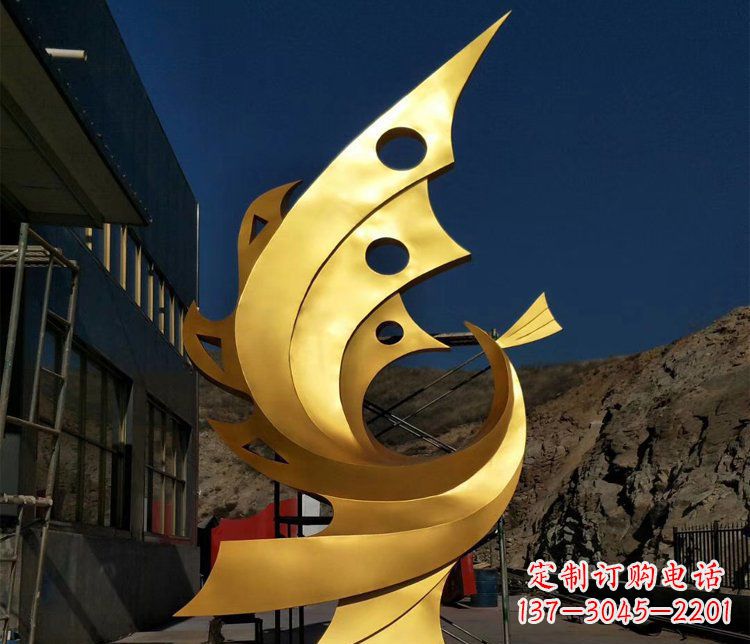 辽宁精美不锈钢抽象凤凰景观雕塑